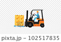 Fork lift carrying luggage 102517835