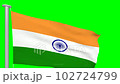 Indian Flag waving green screen animation. Concept of 15 August, Independence Day, Republic Day, Gandhi Jayanti day 102724799