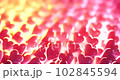 row of abstract heart rotate motion loop, heart shape pink gemstone. 102845594