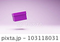 Closed Purple Box Spinning on Studio Purple Background 103118031