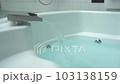 A hotel bath where hot water enters 103138159