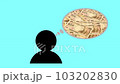 頭部のイラストと舞い落ちる一万円札の動画素材 [103202830]