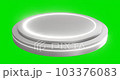 Silver show case rounding double step with glowing light. 103376083