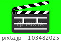 カチンコのアニメーション（グリーンバック）の動画素材 [103482025]