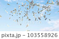 Throw lots of US $100 bills into the sky 103558926