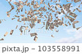 Scatter a lot of 10,000 yen bills in the sky 103558991