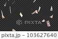 10,000 yen bills fall from the sky. with alpha channel 103627640