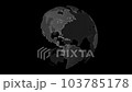旋轉透明數字地球儀的運動動畫 103785178