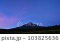 Superb view of Mt.Fuji Flowing bright red clouds 103825636