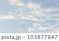 高原の青空をゆっくり流れる白い雲 103877847