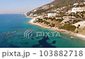Aerial view of beautiful costal shore in Vlore, Albania 103882718