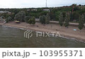 Shore and pier on the Sea of Azov in the city of Mariupol 103955371