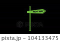 Confused signs turned into pointing towards right way animation with black and transparent background with alpha channel Seamless loop 104133475
