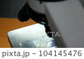 House Fly leg, magnified through microscope 104145476