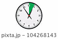 Animated Wall Clock Showing A Green Time Interval, 9 Hours 104268143