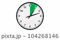 Animated Wall Clock Showing A Green Time Interval, 12 Hours 104268146
