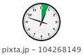 Animated Wall Clock Showing A Green Time Interval, 8 Hours 104268149