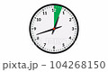 Animated Wall Clock Showing A Green Time Interval, 7 Hours 104268150