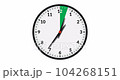 Animated Wall Clock Showing A Green Time Interval, 6 Hours 104268151
