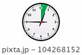 Animated Wall Clock Showing A Green Time Interval, 5 Hours 104268152
