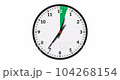 Animated Wall Clock Showing A Green Time Interval, 4 Hours 104268154