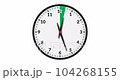 Animated Wall Clock Showing A Green Time Interval, 3 Hours 104268155