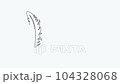 Self-drawing animation of continuous drawing of one line of feathers 104328068