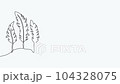 Self-drawing animation of continuous drawing of one line of feathers 104328075