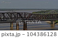 Memphis Tennessee Aerial v25 pan left shot showcasing the spectacular details of harahan bridge with frisco and arkansas bridge in parallel - Shot with Inspire 2, X7 camera - August 2020 104386128