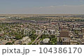 Cheyenne Wyoming Aerial v5 panoramic birdseye view of state capitol building and downtown cityscape with union pacific railroad in far distance - Shot with Inspire 2, X7 camera - August 2020 104386170