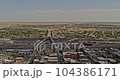 Cheyenne Wyoming Aerial v6 birdseye view drone flying toward union pacific rail yard and CanAm Highway - Shot with Inspire 2, X7 camera - August 2020 104386171