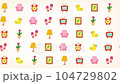 インテリア雑貨のイラストのパターン背景（20秒ループ）の動画素材 [104729802]