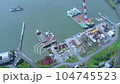 Drone shot of Shirahama Beach in Tara Town, Saga Prefecture 104745523