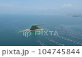 Drone shot of the landscape of the tranquil peninsula in Unzen City, Nagasaki Prefecture 104745844