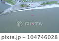 Drone shot of the underwater torii gate in Tara Town, Saga Prefecture 104746028