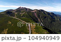 Aerial footage of the summit of Mt. Norikura in the Northern Alps and the Norikura Skyline 104940949