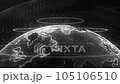 spinning planet earth on a black background 105106510
