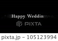 Happy Wedding characters displayed in a handwritten style 105123994