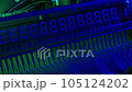The retro electronic display is counting down. Close-up of the device. 105124202