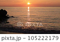 Video of the sunset over the sea 105222179