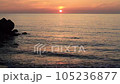 Video of the sunset over the sea 105236877