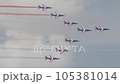 Patrouille de France the aerobatics team of the French Air Force during an airshow demonstration 105381014