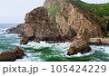 Aerial view of green scenic cliffs and fantastic rocky coast, Cabo da Roca, Portugal 105424229