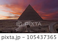 Timelapse of ssunset at Pyramid complex of Giza, in Cairo, Egypt. 105437365
