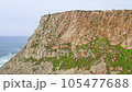 Cabo da Roca, Portugal. Cliffs and rocks on the Atlantic ocean coast in Sintra, the most westerly point of the European mainland 105477688
