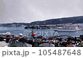 Snow over the Bergen, Norway 105487648