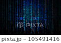 Cyber Security Concept. Binary data effect background with cyber security text. 105491416
