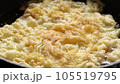 thai Omelette are fried in boiling oil. Close-up shots 105519795