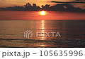 Video of the sunset over the sea 105635996