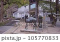 [Kyushu/Dazaifu] A panning video of the bronze and stone statues of the giraffe and cypress dedicated to Dazaifu Tenmangu Shrine. 105770833